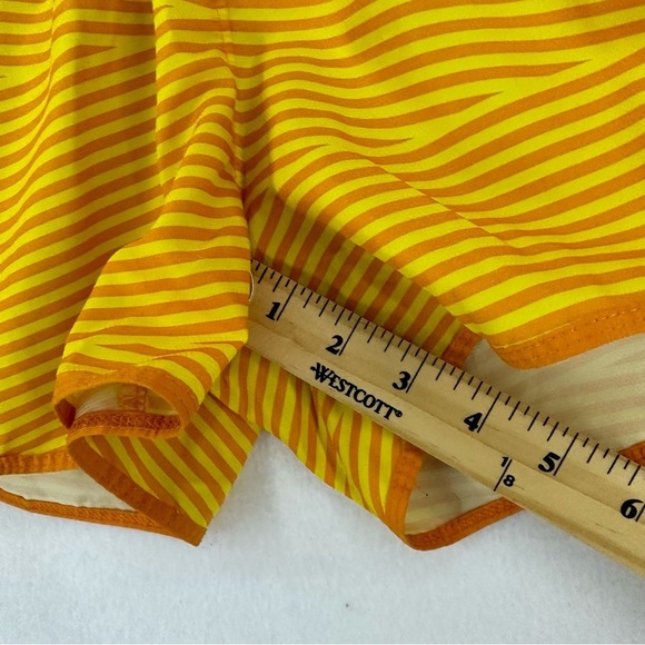 Champion Striped Atheltic Shorts Vintage Woman’s Petite Small Yellow - Picture 5 of 11
